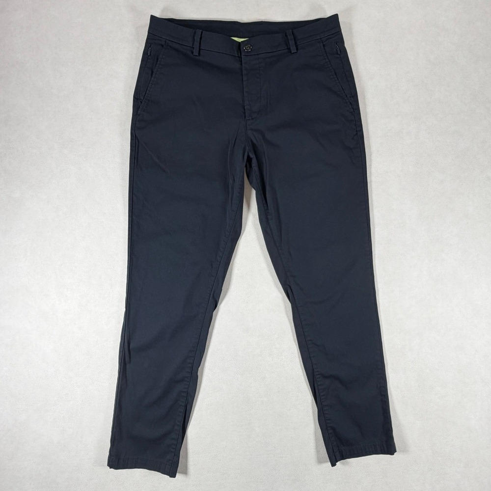 Birddogs Men Navy Blue Lined Chino Golf Pants 34x30 Built-in Compression Liner